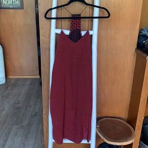 Adorable and sexy Tibi dress in charcoal and red. Size 2